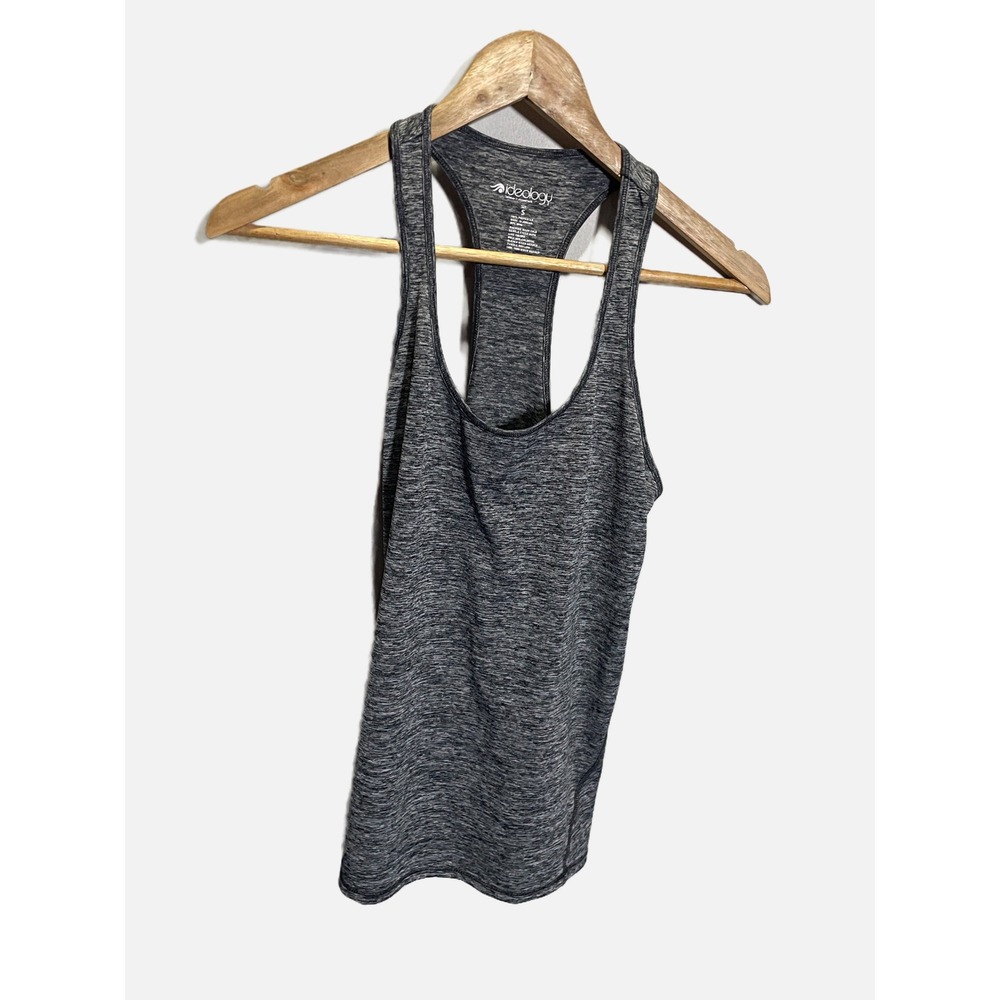 Ideology Racerback Tank Top Womens Small Grey Space Dye Active Gym Workout